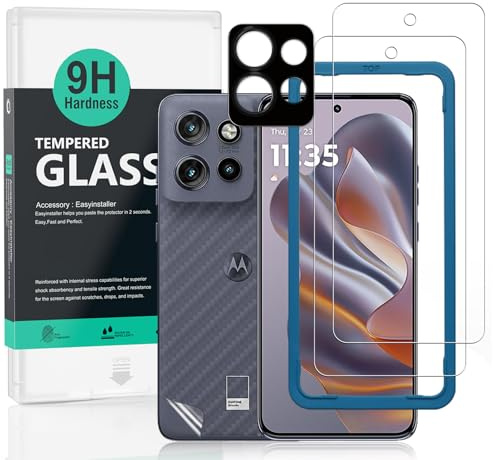 Ibywind Vetro Temperato per Motorola Edge 50 Neo/60 Neo 5G,2 Pezzi Durezza 9H PellicolaProtettiva con Protezione Fotocamera,Facile da installare,Compatibile con ImpronteDigitali,Antigraffio