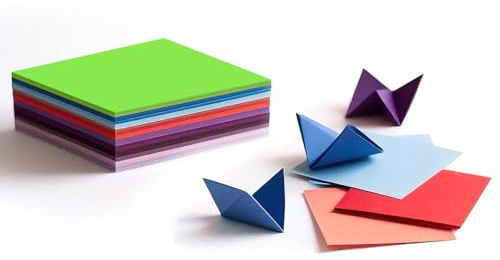 ddckj Origami Papier 20x20 cm in 20 Farben Faltpapier 180 Blatt Doppelseitig Farbe Quadratisch Buntes Papier 70 g/m² für DIY Schule Kunst Bastelprojekte