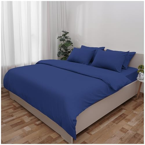 Novo Home Double Bed Duvet Cover Set Royal Blue – Soft Microfibre Quilt Cover with 2 Pillowcases | Durable, Easy Care Double Bedding for Modern Bedroom Comfort