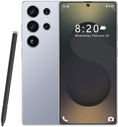 Smartphone S25 Ultra Pro 5G – 16 Go RAM, 1 To ROM | Écran HD AMOLED 7,3 144 Hz | 108 Mpx principal, 72 Mpx ultra grand-angle | Snapdragon 8 Gen 3 | 8 000 mAh | Android 14 | Débloqué,Tianium Blue-1TB