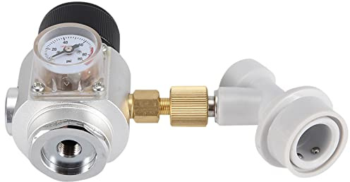 KGLHJDY home brew co2 charger gas disconnect regulator kit with easy for home draft beer kegerator made of aluminium alloy strong and psi range 090 fitting well for
