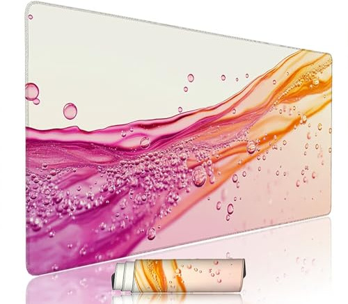 Tapis de Souris Violet sous Main Bureau Tapis de Souris Gaming XXL 1400x600x3mm Mouse Pad Caoutchouc Abstrait Grand sous Main Gamer Accessoires PC Imperméable, pour Clavier Ordinateur Portable w-5532