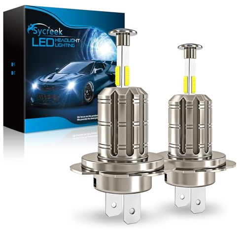 Sycreek H7 LED 360° Ampoule,100W 30000 LM Led H7 Voiture 12V Blanc 6500K, kit de Phares 600% Super Lumineux de Remplacement pour Halogène