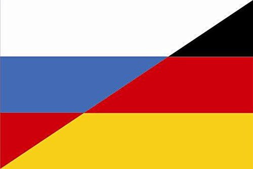 U24 Motorradflagge Russland-Deutschland Fahne Flagge 20 x 30 cm