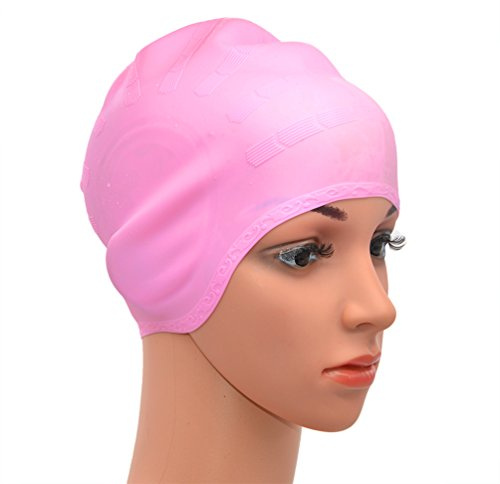 Medifier Silicone Warterproof Swim Cap Hat Earmuffs for Aldult Both Men and Women