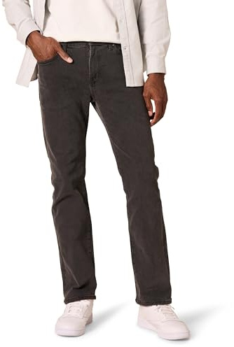 Amazon Essentials mäns rak passform jeans, svart, 34 W x 34 L