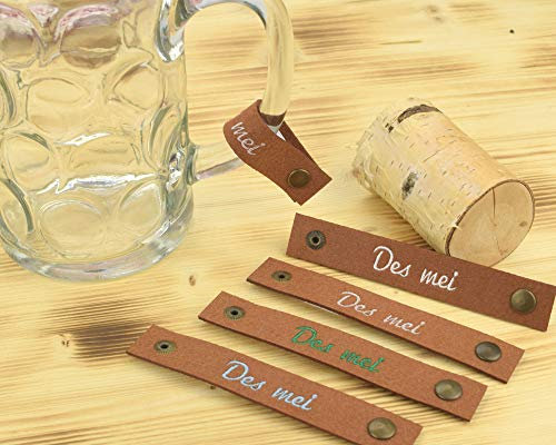 Henkelband 'des MEI' Bestickt - Stickfarbe wählbar - 1 Stück - Oktoberfest Maß Maßkrugband