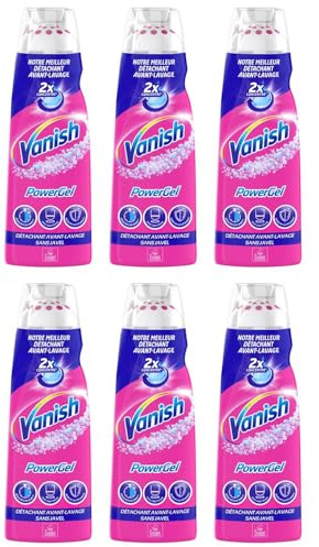 Vanish Powel Gel, Fleckenentferner vor dem Waschen und ohne Bleichmittel, mit Scheuerkopf, 200 ml