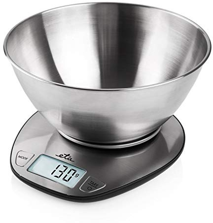 Küchenwaage Digital Dori aus Edelstahl - LCD Display, Programm zum Messen von Milch und Wasser, Kapazität 5kg