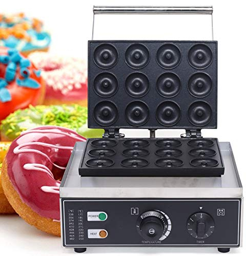 1500 KW Donut Maker Cake Pop Maker per ciambelle, muffin e cakepops, Sweet Dreams, rivestimento antiaderente, 1-5 minuti per un vassoio (12 ciambelle da 9 cm)