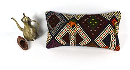 Kelim Kissenbezug 20x40 cm Kelim Kissen Orientalische Kissen Kopfkissen Bohemian Kissenhülle Oushak Kilim Dekokissen Sofakissen Zierkissen code 3724