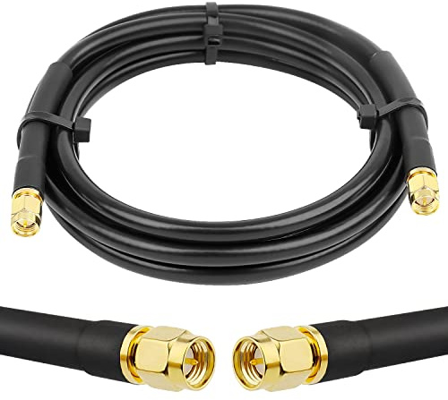 Cavo coassiale SMA maschio a SMA maschio 50 ohm KMR240 cavo coassiale antenna a perdita ultra bassa con connettore SMA per apparecchiature di rete 3G/4G/5G/LTE, GPS, radio RF ad antenna (6 FT)