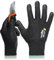 DEX FIT Guantes Anticortes de Nivel 5 Cru553 Prime, Ajuste Cómodo Elástico 3D, Buen Agarre, Recubrimiento de Espuma Duradero de Nitrilo, Táctil, Fino y Ligero, Lavable; Negro L (9) 1 par