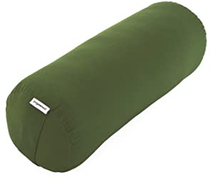 yogawood Yogabolster Kapok lang Maße: L 76 X Ø 23 cm (13 cm länger als Bolster normal), Farbe: Olive Grün