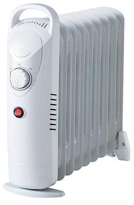 EPISENT Oil Filled Radiator Heater 9 Fin 1000W, Compact & Quiet Portable Electric Heater with Adjustable Thermostat, Overheat & Tip Over Protection, Free Standing Oil Filled Radiator for Home & Office