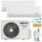 A++/A++ Duo-Split SelfClean WiFi-Ready Golden-Fin 2,6 + 3,5 kW 9000+12000 BTU MultiSplit Klimaanlage INVERTER Klimagerät mit zwei Inneneinheiten 2 Innengeräten und Heizung