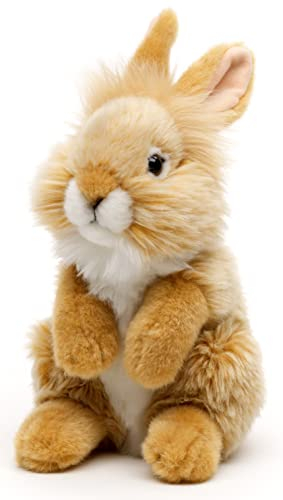 Uni-Toys - Angorakaninchen beige, stehend - 18 cm (Höhe) - Plüsch-Hase, Kaninchen - Plüschtier, Kuscheltier