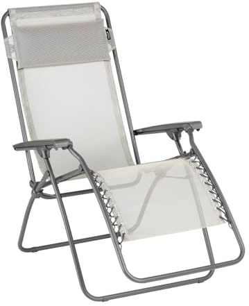 Lafuma Mobilier -Relaxsessel Zero Gravity RT 2 -Klappbarer Liegestuhl für Terrasse, Garten -Strapazierfähiges Batyline®-Gewebe -Mehrpositionenliege, Komfortabel, Roggenbeige