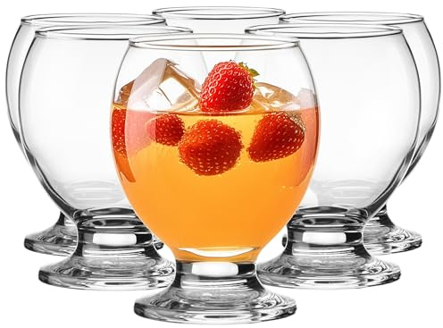 Glasmark Krosno Gläser Eisschale 6er Set 0,28 Liter Eisbecher Dessertschale Cocktailgläser Cocktail Trinkgläser Wassergläser Kelchgläser Spülmaschinenfest Kindergläser Kleine Gläser 6 x 280 ML
