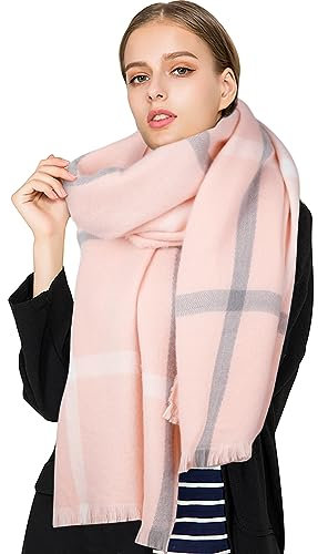 Superora Damen Schal XXL Schultertuch karierter Deckenschal Halstuch Karo Scarf kuschelig übergroßer Oversized Poncho 200 * 70cm