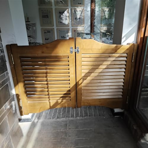 NUNETH Saloontür Bar-Café-Saloon-Türen Schwingen, Cowboy-Saloon-Türen, Lamellentür mit Schloss, Tür, Theke, Trennwand, Schwingtür, Vintage-Butler-Tor, Anpassbar (Size : W135xH90cm/53.2 x35.4)