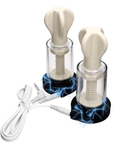 Électrostimulation Ventouse de mamelon Extreme SM Bondage Set Ventouse de téton pour l’électro-stimulation, Sex Toys pour Femmes et Hommes