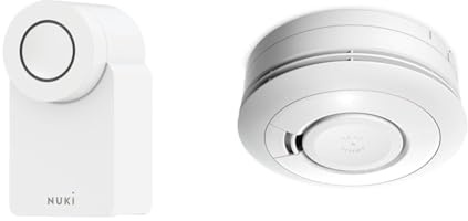 Nuki Smart Lock 3.0, smartes Türschloss für schlüssellosen Zutritt ohne Umbau & Ei Electronics Ei650 Rauchwarnmelder, Rauchmelder