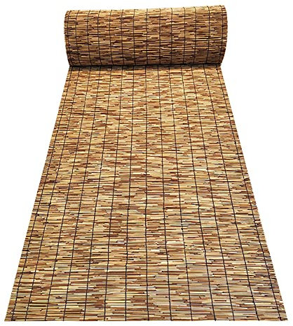 Schilfrohrmatte, Sichtschutzmatten, Balkon-Reetzaunrolle, Sichtschutz, Bambuszaun, Windschutz, Sonnenschirm im Freien, UV-Schutz, für Garten, Terrasse, Villa, 70 80 90 110 120 cm hoch