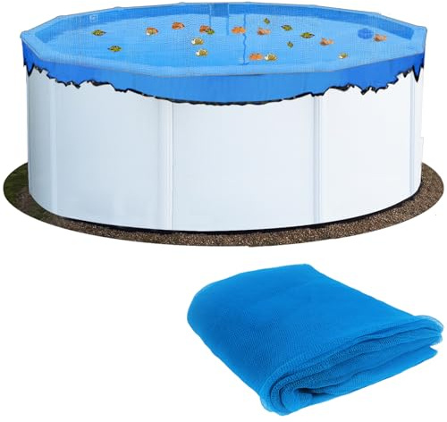 15ft Round Pool Leaf Net Cover for Above Ground Pool- Lightweight Durable and Easy Installation, Winter Cover Mesh Cover, Pool Safety Net, Protects Pool from Leaves and Debris