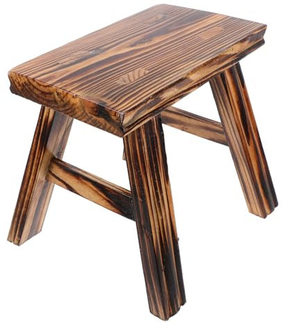 TOKIDNY Schuhwechselhocker Aus Holz Kleiner Tritthocker Für Erwachsene Quadratischer Holzhocker Niedriger Hocker Für Wohnheim Handhocker Mit Langlebigkeit