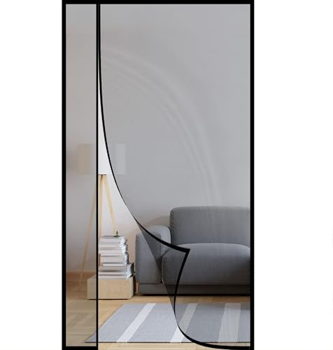 Fliegengitter für Tür 165x225cm Fliegennetz Balkon Insektenschutz Tür Anti Moskito Luft kann frei strömen Kinder und Haustier geeignet Schwarz