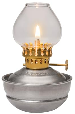 Thous Winds Vintage Petroleum Lampe, “Luminara” Mini Öllampe Kleine Tischlaternen, Retro-Dekoration Kerosinlampe für Notbeleuchtung, Indoor, Haus, Garten, Camping - Retro Silber