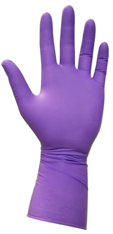 firmsafeT 100 Pack –Extra Strong Disposable 12-Inch - Extended Long Cuff Purple Nitrile Examination Gloves - Powder-Free, Latex-Free Food, Medical & Industrial Grade– Small