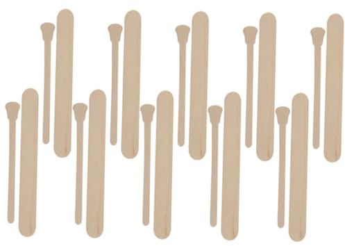 SAFIGLE 100 pièces Bâtonnets Applicateurs Cire Bois Lisses sans Odeur pour Épilation Accessoire Cosmétique Sûr pour Visage et Corps