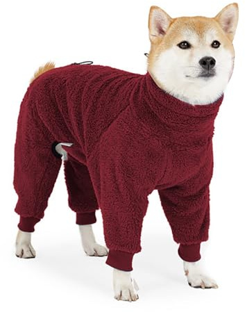 YiQinzcxg Winter Hundemantel Aus Verdicktem Fleece Vollständiger Körperschutz Vierbeinige Designs Warmes Outfit Für Rassen Drinnen Und Draußen Kältebeständige Hundekleidung