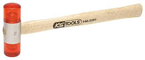 KS TOOLS 140.5202 Maillet à embout plastique avec manche frêne galbé tête Diamètre 35 mm 340 g Multicolore Taille Unique