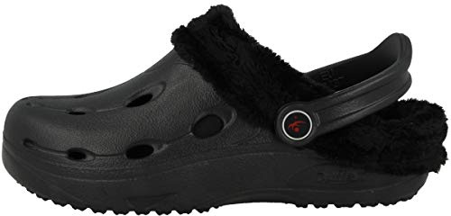 chung shi Unisex Dux Winter Clogs, Schwarz/Schwarz, 38 EU (S)