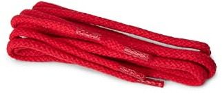 Kaps 1 Paar Hochwertige Runde Schnürsenkel, strapazierfähige Schuhbänder aus 100% Baumwolle (60 cm - 3 bis 4 Ösen / 31 - rot)