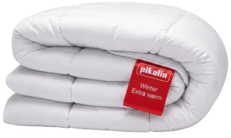PIKOLIN Bettdecke 180 x 220 cm. Dicke Winter-Steppdecke mit 400g Faserfüllung, Extra Warm, Atmungsaktiv und Weich, Hochwertige Schlafdecke, Hypoallergen