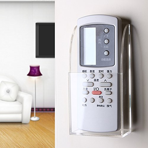 Fosa - Soporte acrílico para control remoto de aire acondicionado, caja de almacenamiento para control remoto de TV, caja organizadora de montaje en pared (1 funda)