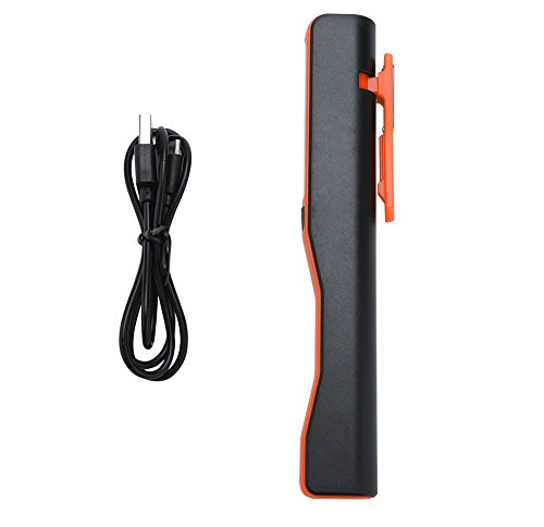 Pocket Pen Arbeitsleuchte, COB LED USB wiederaufladbare Taschenlampe, tragbar, Hand-Flutlicht, super helle Notfallleuchten mit magnetischem drehbarem Clip orange