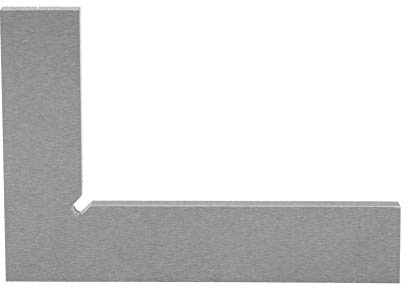 Hilitand Stainless Steel Right Angle Ruler, High Accuracy 2 Straight Edges 90 Degree Ruler, Measuring Tools for Flat Edge and Square Measurement(100 x 70mm)