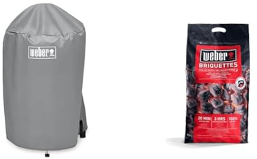 WEBER Accessoire Barbecue 7175 - Housse Barbecue Charbon 47 CM & Briquettes de Charbon - Sac 8 kg - Charbon de Bois pour Barbecues Weber - Combustible BBQ
