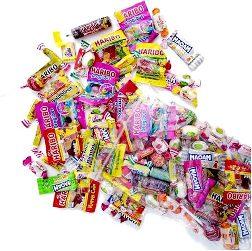 Assortiment Bonbons de Marque - 100 Confiseries pour Petits et Grands dans un Sachet Unique de Qualité - 14 types de Friandises- Classic Bag