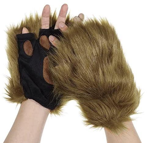 FakeFace Damen Mädchen Flauschige Fingerlose Fäustlinge Katzen Fuchs Pfote Cosplay Handschuhe Winter Warme Handschuhe Fancy Party Dress Up Rollenspiel Requisiten