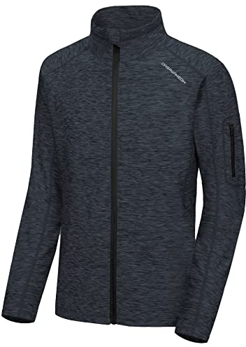 Dasawamedh Men's Running Sport Track Jacket Full Zip Workout Athletic Fitness Jackets for Training Black Heather XXL