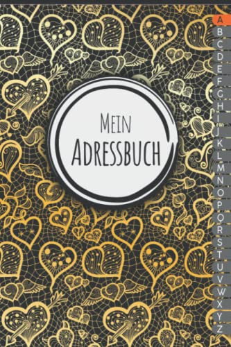 Adressbuch A5 mit Register a-z: handliches Kontaktbuch mit Telefonregister für Telefonnummer und Adressen, Geburtstagskalender, Telefonbuch mit A-Z ... mini DIN A5 Organizer Buch zum eintragen
