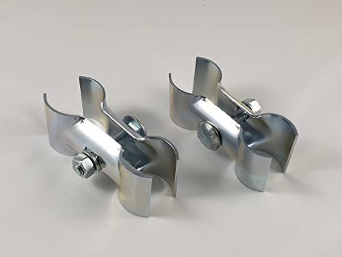 5 abrazaderas de valla doble galvanizadas