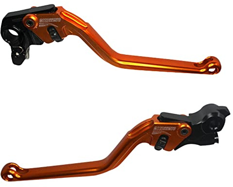 ACCOSSATO Paar Orange Hebel für Husqvarna 701 Supermoto/Enduro von 2017 bis 2020 (CC 700)