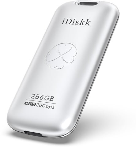 iDisk 256 GB externes Solid-State-Laufwerk, bis zu 2000 MB/s, USB 3.2 Gen 2x2 USB-C Portable SSD